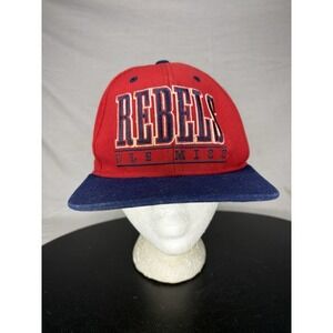 Adidas Ole Miss Rebels SnapBack Hat Cap Red & Blue